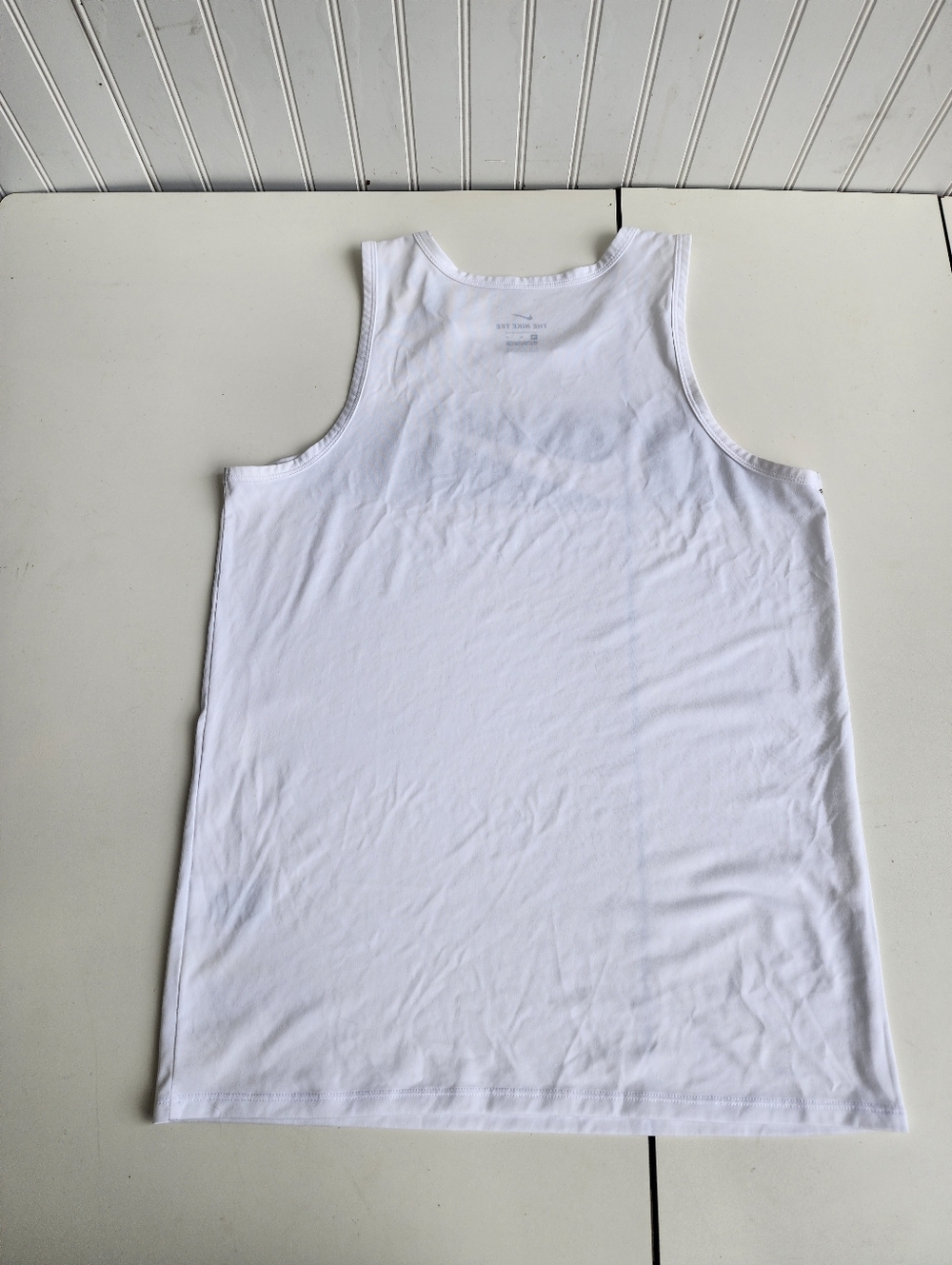 Nike Men's Legend Chalk Block Swoosh White/Black Training Tank Sz M - Picture 9 of 9